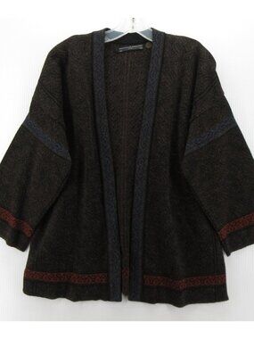 Peruvian Connection Sweater XS Small Baby Alpaca Wool Open Cardigan